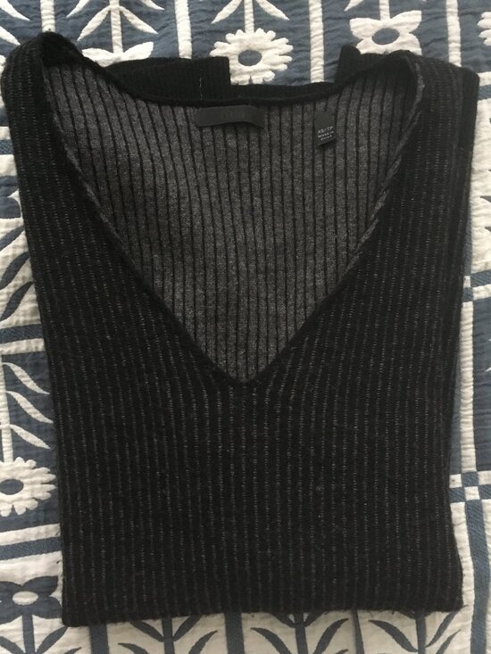 ATM Anthony Thomas Melillo Sweaters - ATM wool and cashmere sweater (gray stripe, size XS)